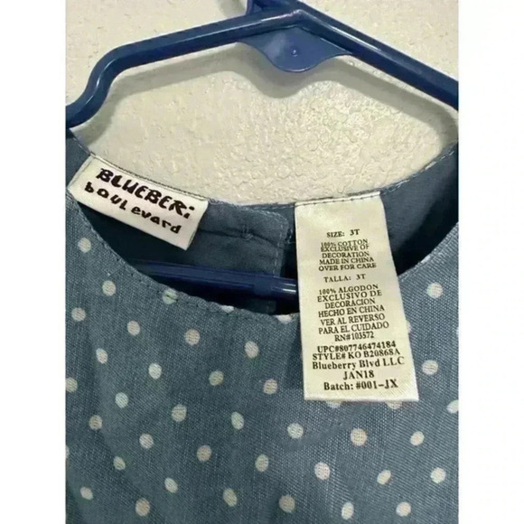 Blueberry boulevard baby girl Embroydery Sleeveless dress size‎ 3T - Picture 5 of 6